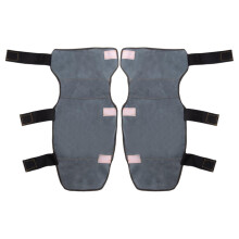 2Pcs Welding Leg Protectors with Heat Resistant Knee Pads and Elastic Straps, Gray