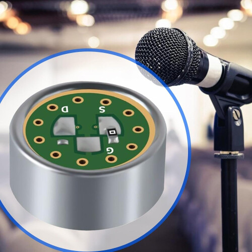 Microphone Core, Dynamic Microphone Cartridge  14 mm Unidirectional Electret Microphone Capacitor 1