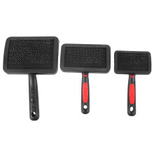 Pente para higiene de cães e gatos, autolimpante, com cabo ergonômico e cerdas firmes. Escova para animais de estimação que proporciona uma