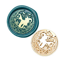 Scrapbooking zegel stempel hoofd voor waardering-heks met lamp