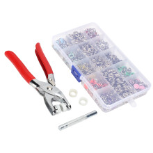 Complete Snap Fasteners Kit 804Pcs with 9.5mm Punching Machine and Pliers