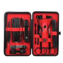 Kit de manicure em aço inoxidável, ferramentas profissionais de precisão para cuidados com as mãos, rosto e pés, estojo portátil luxuoso para