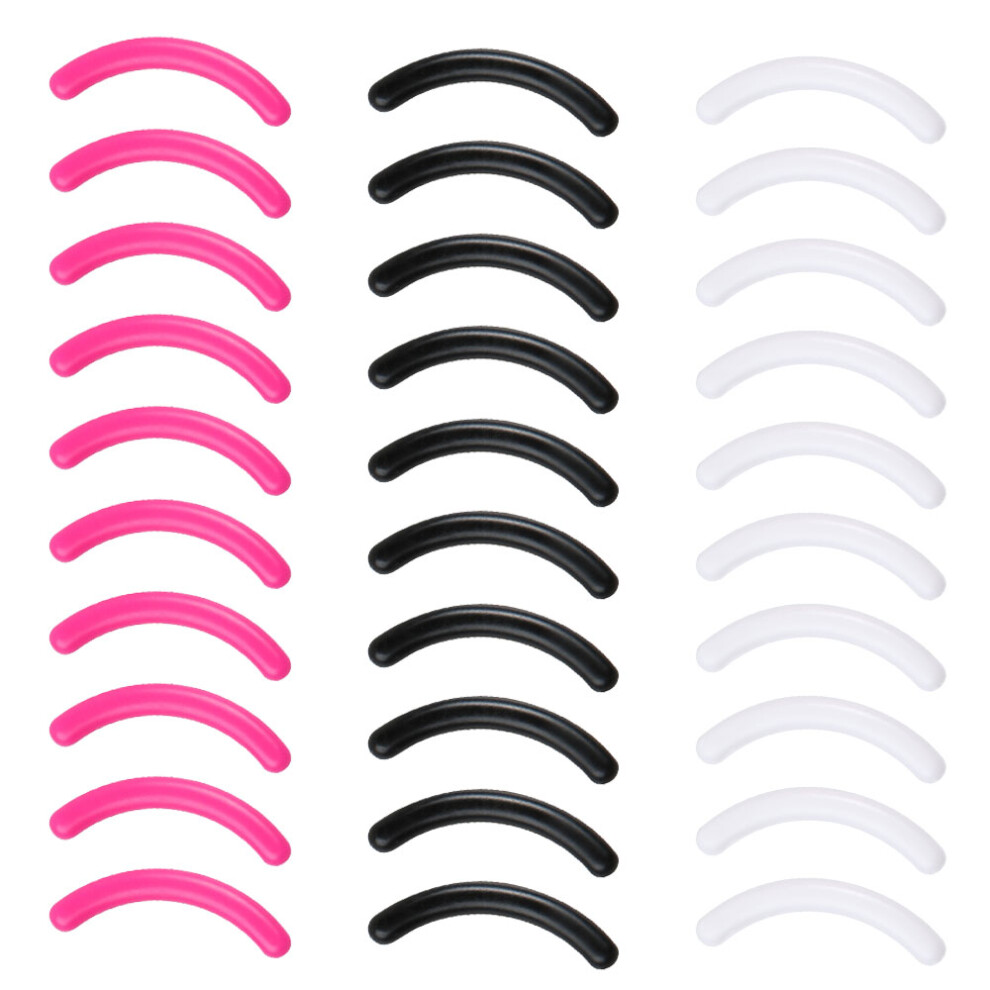 Elastic Curler Pads for Eyelash Curler, Easy to Replace Silicone Rubber Refills with Curvilinear Design, Sanitary and Easy to Clean Universal Replace