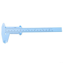 Calipers 0150mm Plastic Double Scale Precision Measuring Tool Jewellery Woodworking Depth Height Diameter Blue