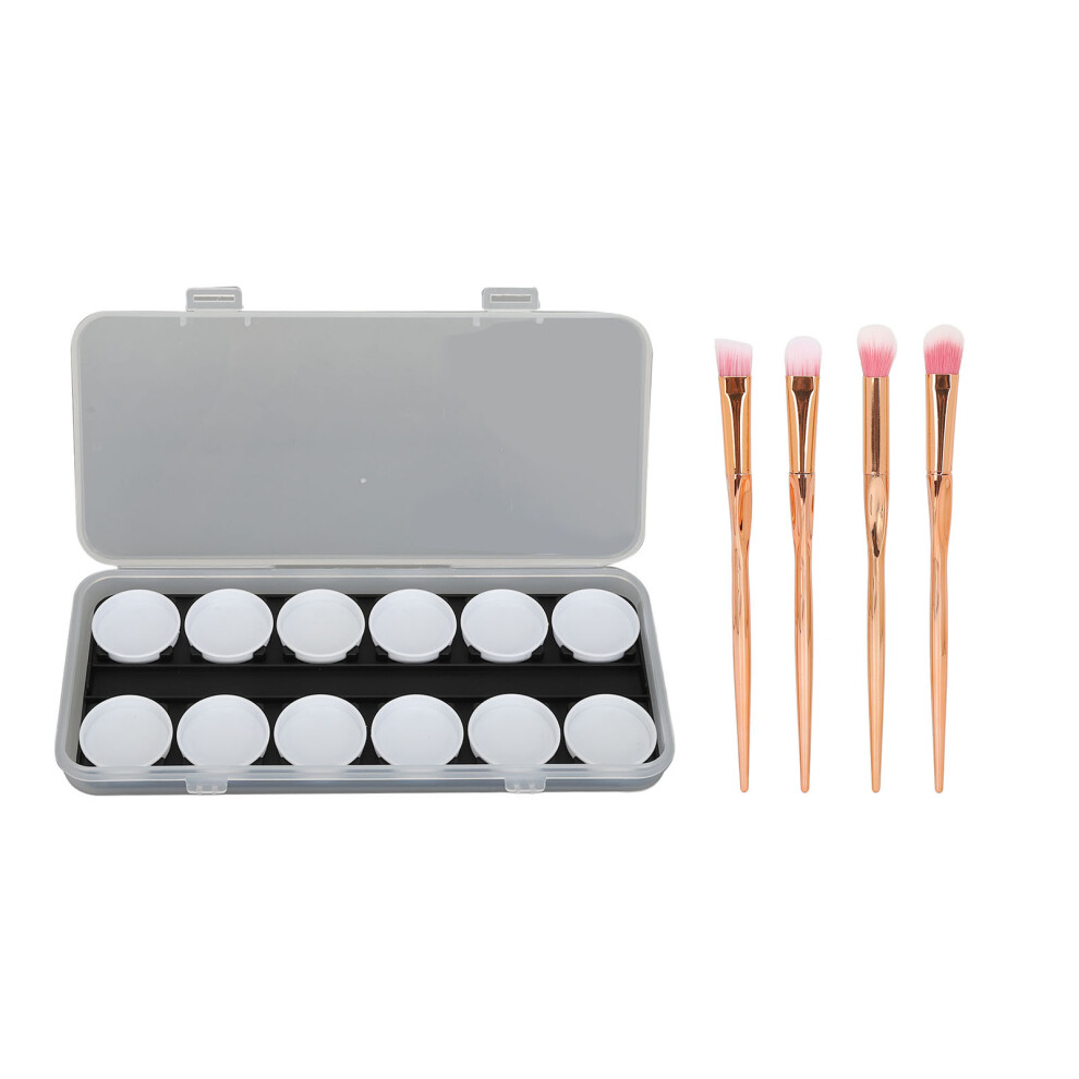 Compact Nail Art Brush Organizer with Multi-functional Design, 24 Grid Detachable Case Featuring Sturdy Plastic Material, Clear Transparent Build for