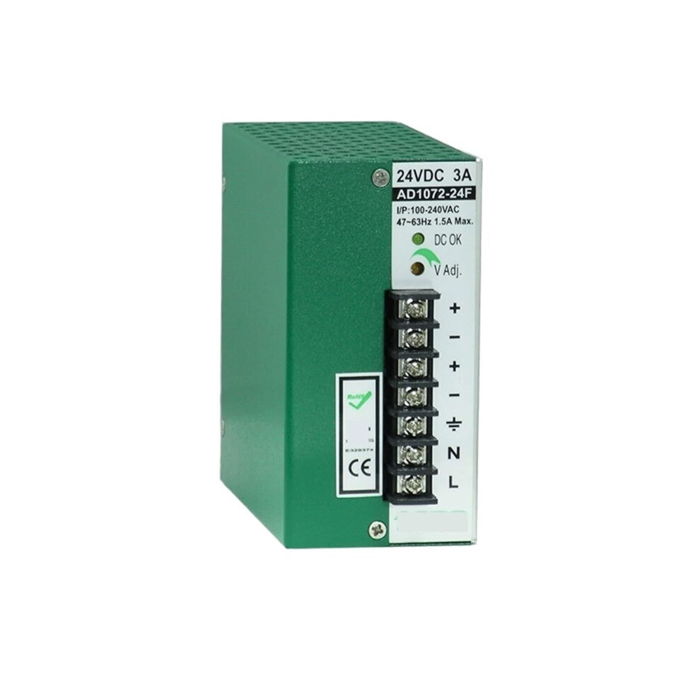 Din Rail Power Supply 24V 3A Efficiency Compact Design For Industrial Applications Ad107224f 9347817533439