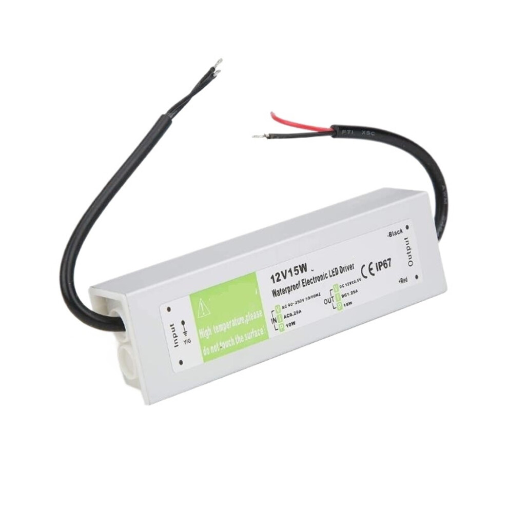 Led Driver 12V 15W Ip67 Waterproof Switching Power Supply Ac 90250V To Dc 12V Outdoor 9199774111669