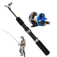 Telescopic Fishing Rod and Reel Combo, Carbon Fiber, Saltwater Resistant, Smooth 3.6:1 Ratio