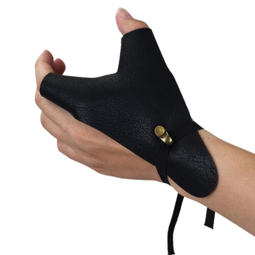 Leather Left-Hand Archery Glove: Soft Durable Anti-Slip Adjustable 1
