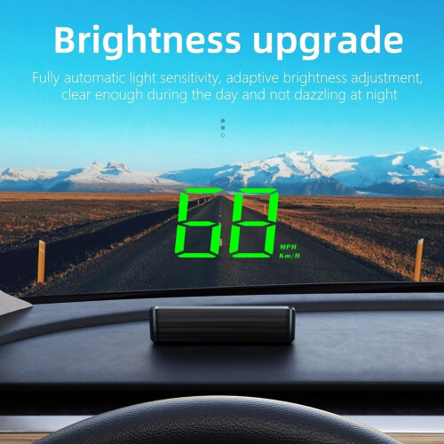 Car HUD Display GPS Speedometer with Auto Brightness Windshield Speed Projection Dual Mode 1