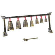 Alloy Glockenspiel musical instruments, stool, antique glockenspiel decoration, desktop ornament
