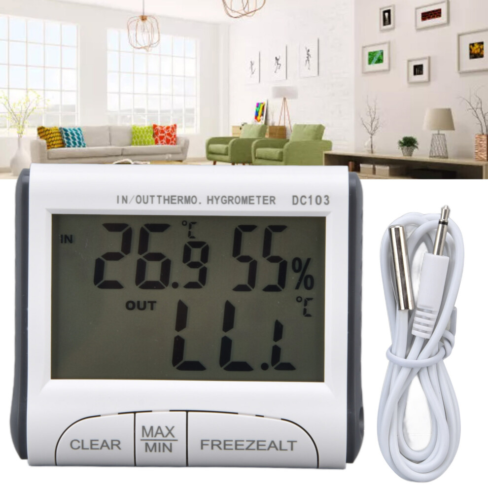 Digital Hygrometer Indoor Thermometer Dual LCD Screen Temperature