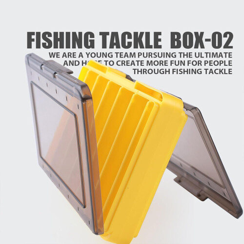 Double Sided Fishing Tool Organizer Bait Box Lure Hook Storage Case 2Tier Plastic Waterproof 1