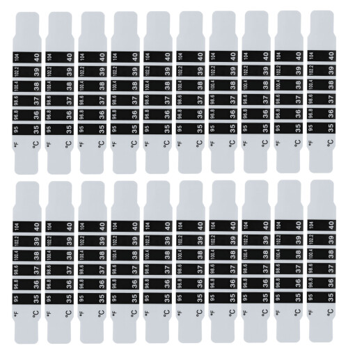 20pcs Reusable Forehead Temperature Strips Fever Thermometer Plastic 1