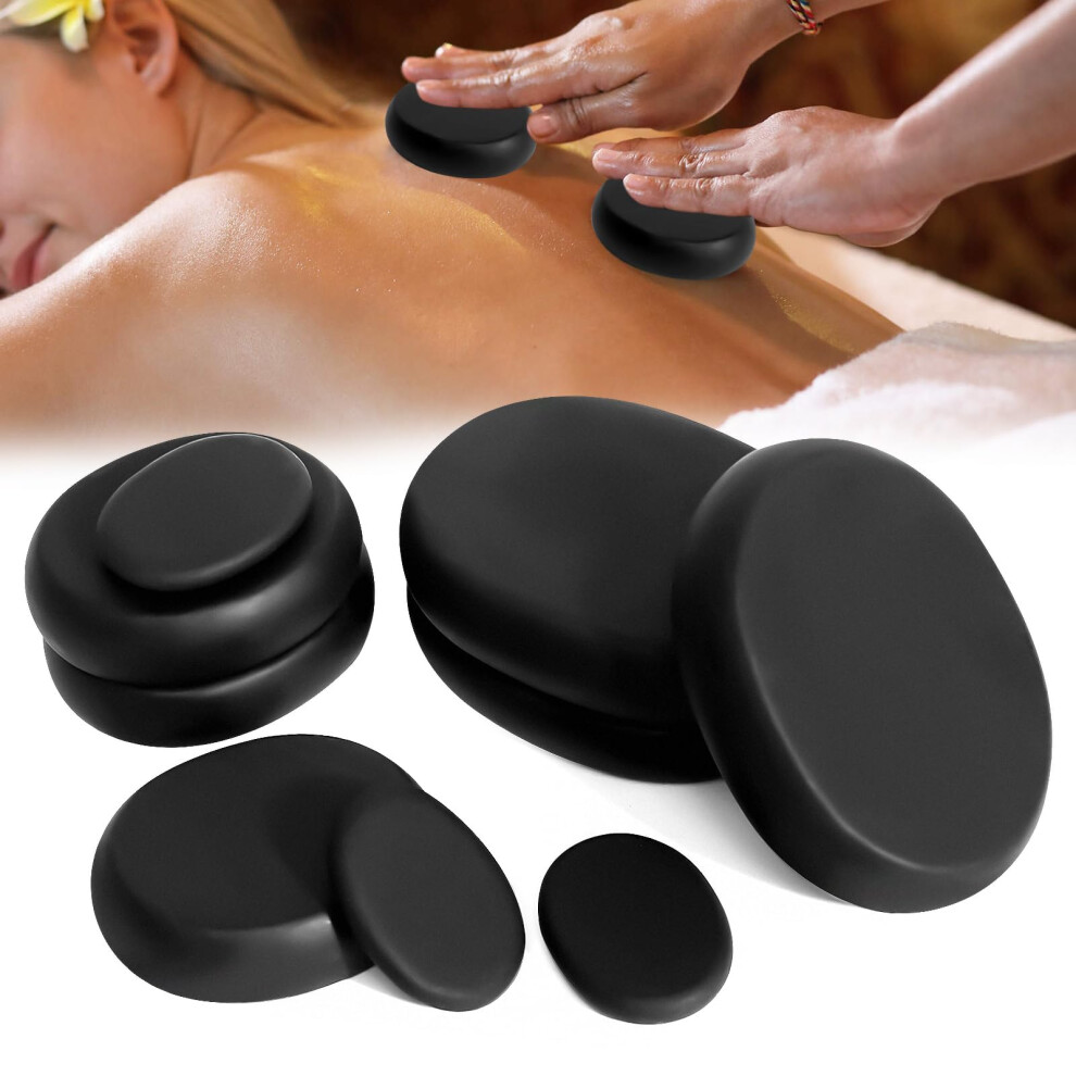 Hot Stone Massage Set, 9 Pieces Basalt Stones for Spa Therapy Relaxation