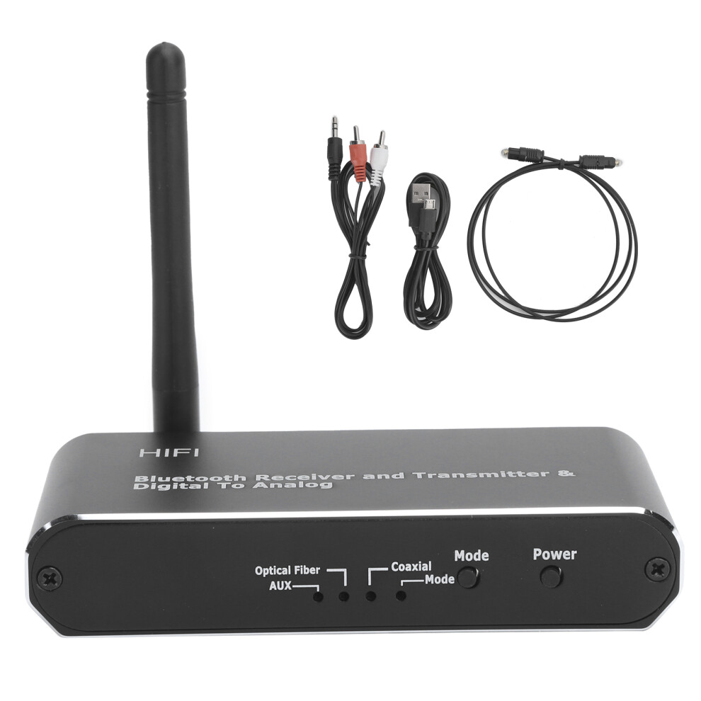 Bluetooth 5.1 Audio Adapter For Stereo Receivers With Extended Wireless Range And Digital To Analog Conversion For Superior Sound Clarity 9147006892718