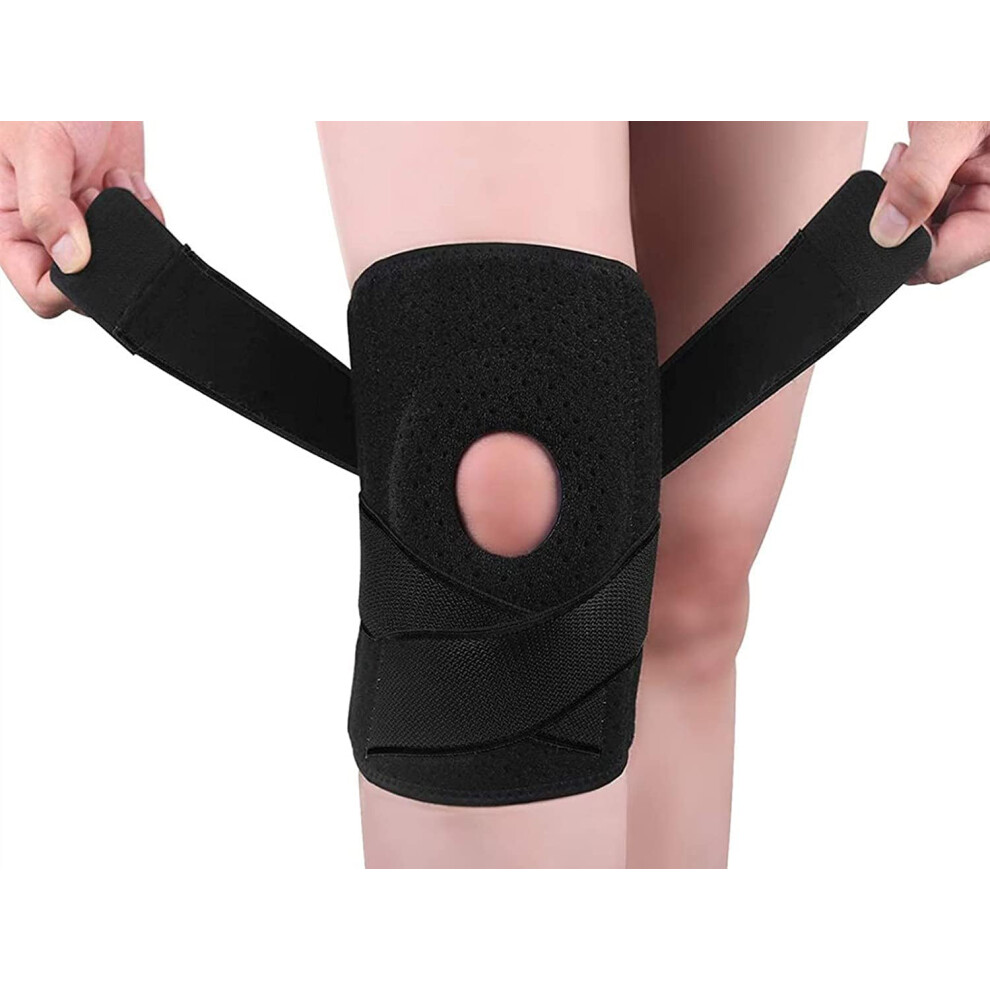 Knee Brace for Men & Women with Spring Strip Stabilizers & Neoprene Material, Compression Knee Support & Open-Patella Design For Halloween Parties