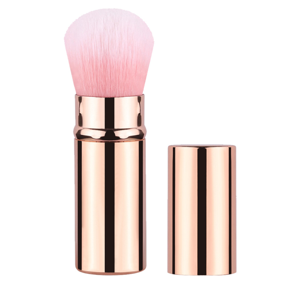 Portable Retractable Kabuki Brush, Artificial Fiber Brush Head for Seamless Makeup Application and Easy Storage, Perfect for Beauty Lovers on the