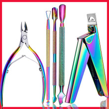 Ferramenta de manicure portátil para unhas redondas, cortador de unhas ajustável com mandíbula sem costura e lâmina de precisão para festas de