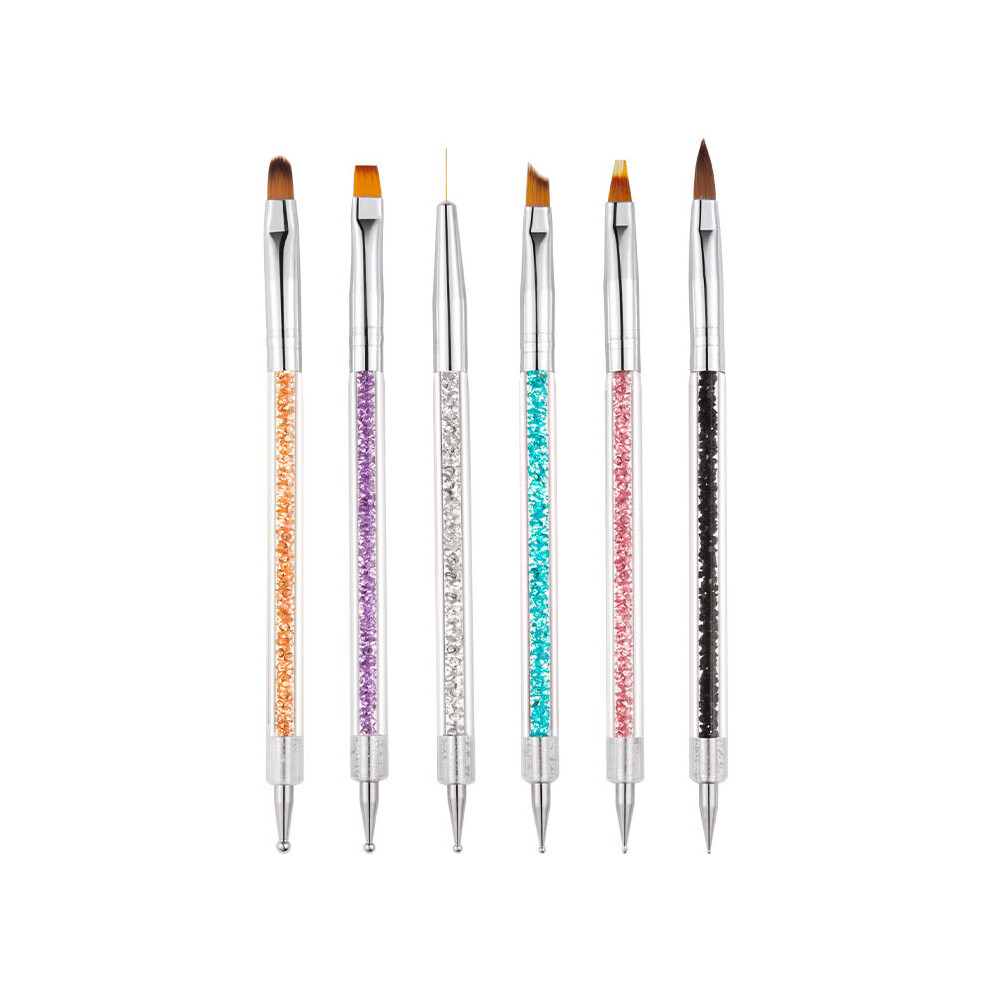 The Ultimate Nail Artist's Companion, Perfect Acrylic Nail Work Brushes, Compact And Lightweight For Travel, Ergonomic Handles With Strong Bristles,