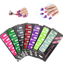 Spillsäkert nagellacksappliceringsset, färgglada avskalande klistermärken för fransk nageldesign, U-formad tejp för exakt och snygg manikyr