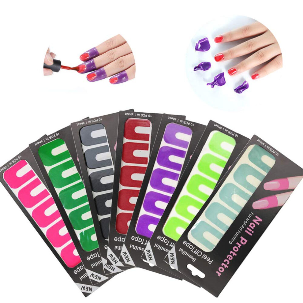 Reusable Plastic Nail Protector for Manicure Enthusiasts, Spill-Proof Stickers for Gradient Nails, Flexible Nail Guards for Precise Polish