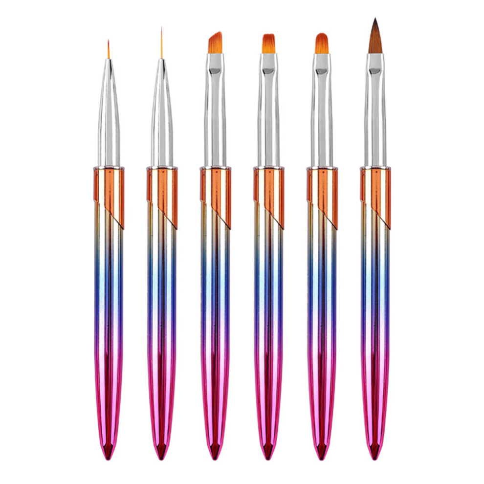 Professional Gel Polish Art Brushes, Double-Ended Design For Creative Expression, Convenient Portable Nail Art Tools In A Value Pack For Nightclubs