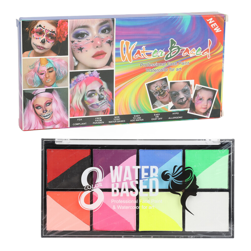 Water Activated Facepaint 15 Colors Fast Drying Bright Facepaints Non Toxic Hypoallergenic Safe Facepaint For Kids Adults Washable Face Body Paint Co
