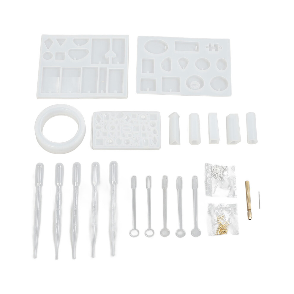 Flexible Silicone Molds For Resin Crafts Resin Earring Mold Set Jewelry Making Kits With UV Resin Molds And Resin Casting Molds That Offer Easy Demou