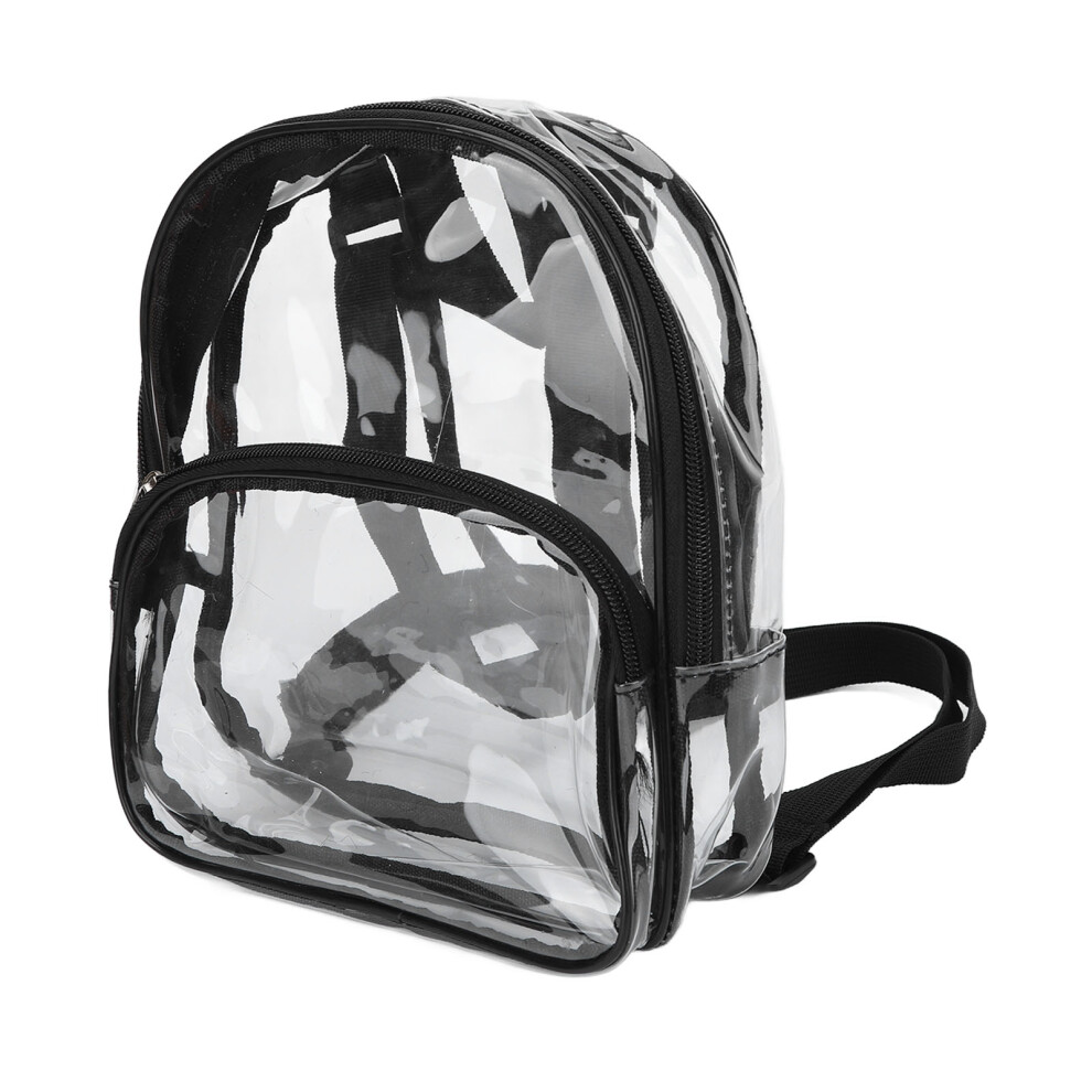 Waterproof Clear Backpack for Sports Venues, Multi-Pocket Design Stadium Approved See Through Backpack, Heavy Duty Transparent Backpack with 2 Layer