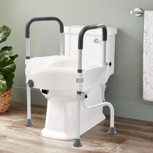 Toilet Seat Raise, Moveable Toilet Standing Frame, Height Adjustable, Load 150 kg