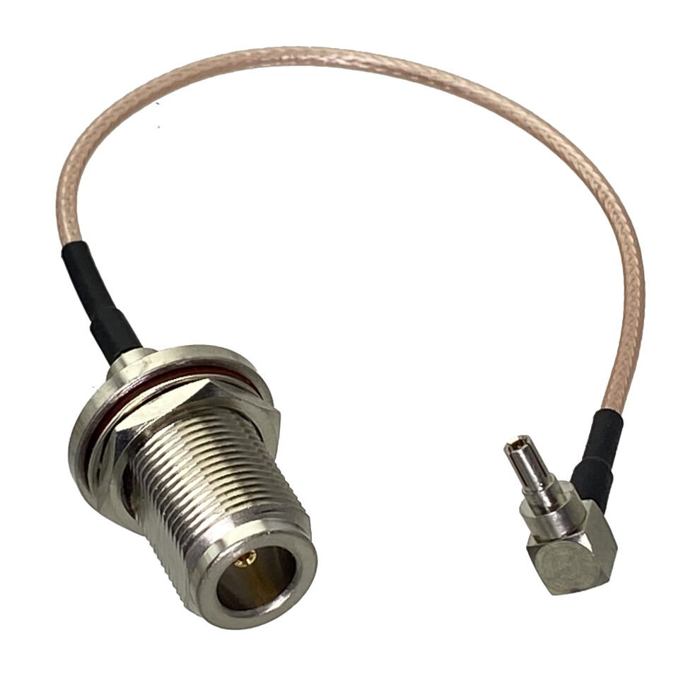 Rg316 Crc9 Male Rightangle To N Female Bulkhead Connector Rf Jumper Cable Pigtail 4In To 10Ft 9382693432490