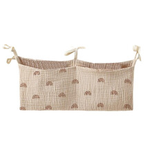 Baby Bedside Organiser Storage Bag for Toys Books Milk Bottles Beige / Yellow