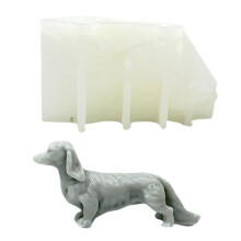 Dog Shaped Silicone Candle Molds for Candle Soap Plaster