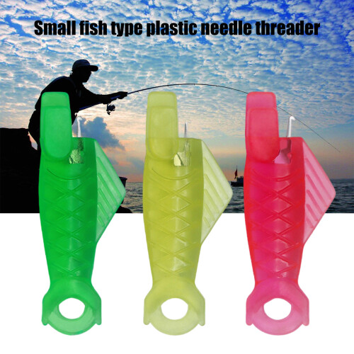 100Pcs Fish Shaped Threader for Hand Stitching, Quick-Pink 2