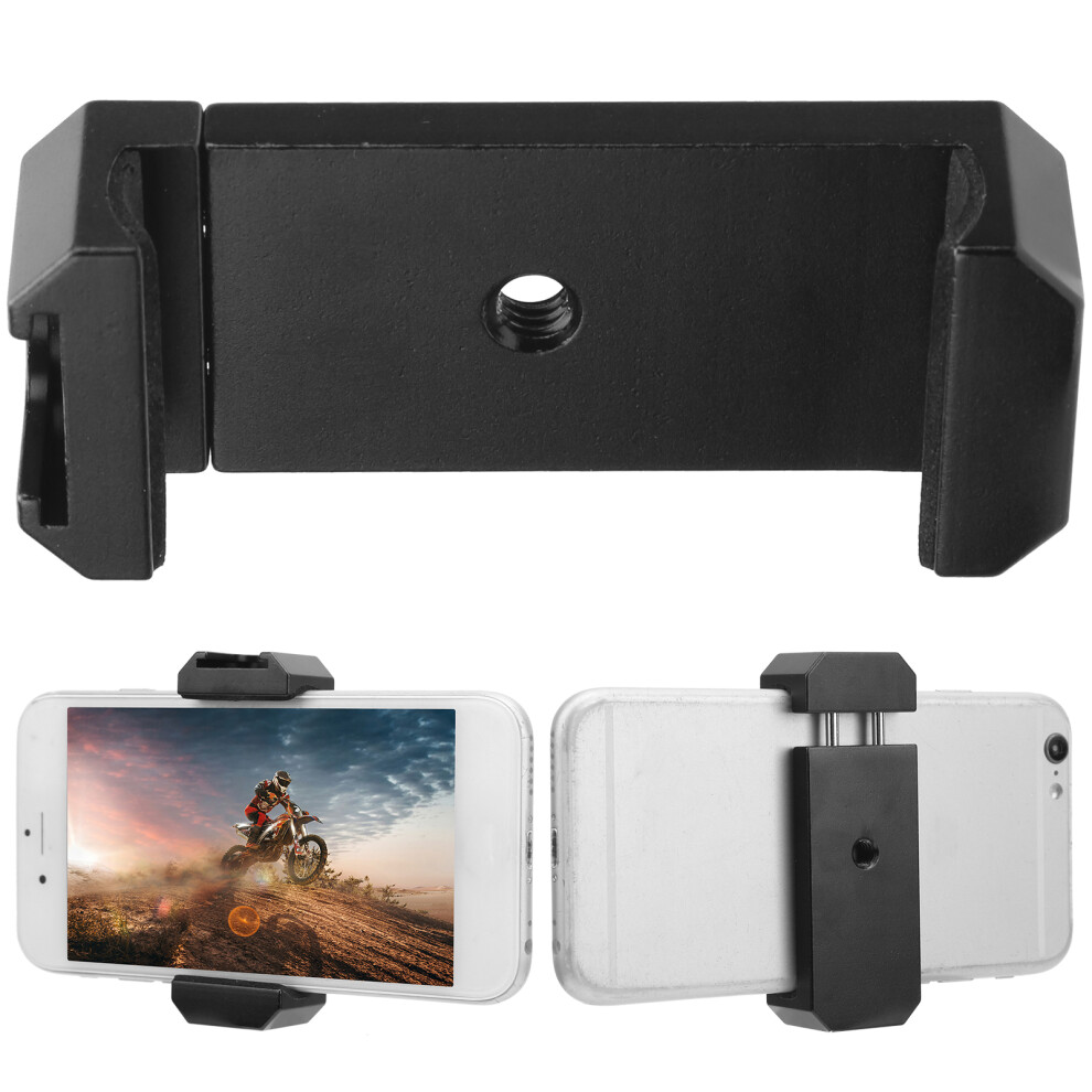 Universal Aluminium Phone Clip For Photography With Cold Shoe & 1/4In Thread 9351379377462