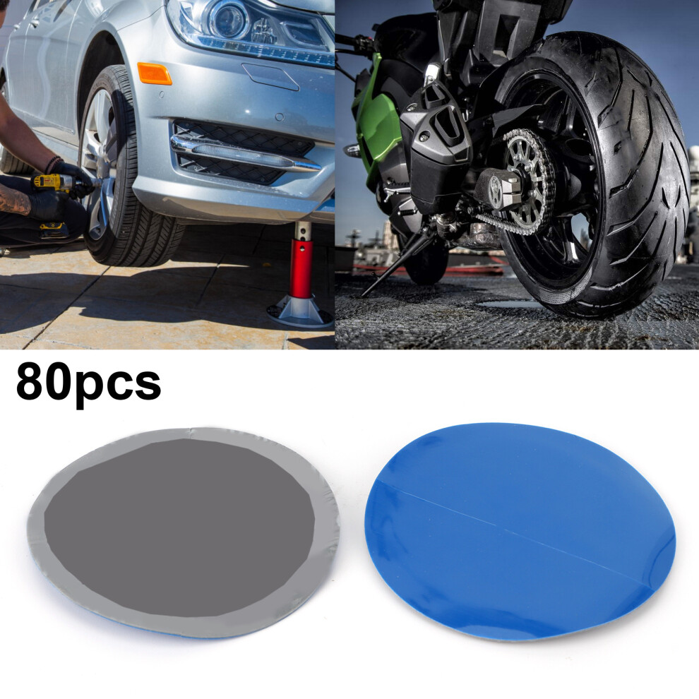 80Pcs 58Mm Universal Tire Patch Kit For Cars & Motorcycles - Durable 7901379377843