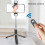 Tripod Selfie Stick with Light, Wireless Bluetooth, 98cm, Black 5