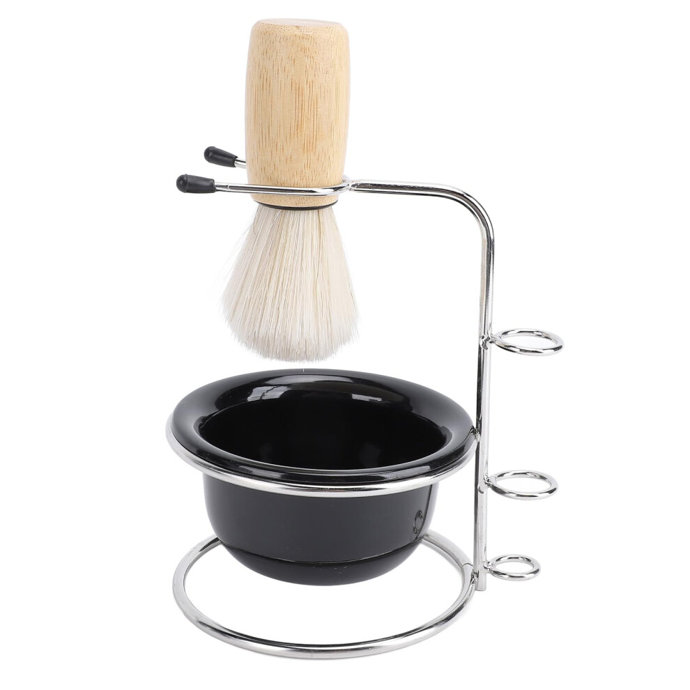 Shaving Brush Set Care Kit with Synthetic Hair Stainless Steel Stand for Men Shaving