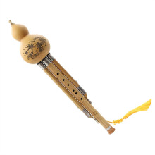 Hulusi Instrument FKey/GKey Adult Student Beginner Pumpkin Flute Chinese Traditional Musical Instrument (Color: F key)