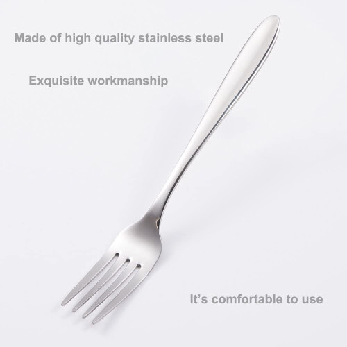 18/10 Stainless Steel Small Fork Salad Fork, 12Piece Dessert and Fruit Fork Set, Silver 2