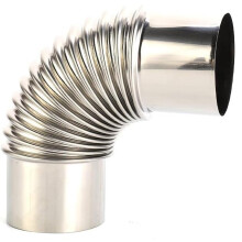 Stainless Steel Stove Pipe Elbow 90 LeakProof Bend for Outdoor Camping Wood Stoves 60mm