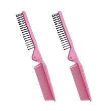 Cepillo de pelo plegable, peine de doble cabezal para niñas y hombres, plástico ligero para fiestas de Halloween, discotecas y uso diario.