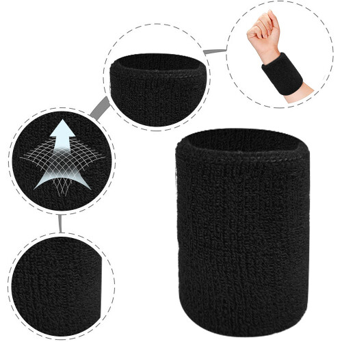 Άνετο βραχιόλι Terry Cloth για άρση βαρών, ποδηλασία, ψάρεμα, ελαστικό υλικό, αθλητικός 2
