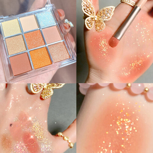 Σκιά ματιών Shimmer Powder, Αποχρώσεις που αναμειγνύονται, Εύκολη εφαρμογή και 2