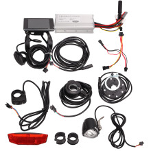 Regulator de viteză a motorului fără perii de 36-48V, identificare inteligentă, 25A pentru motor de 750W, cadru metalic premium ABS, pornire