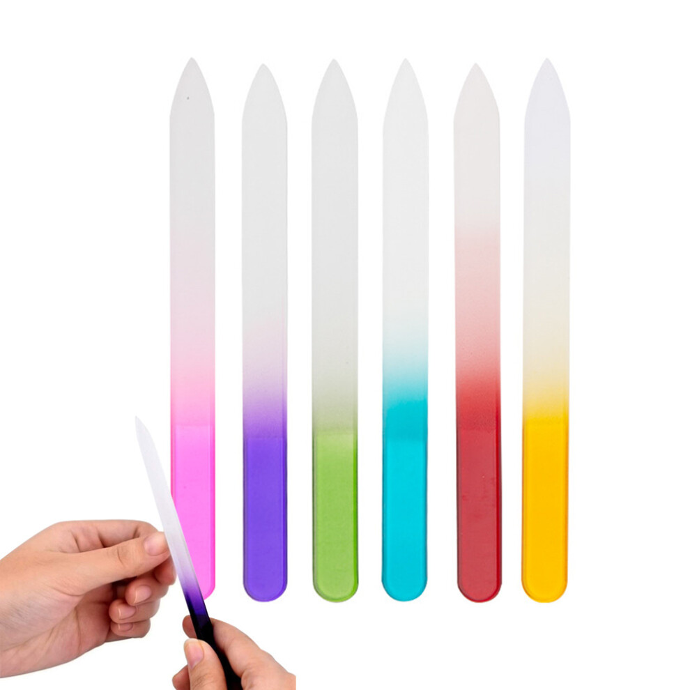 Czech Tempered Glass Nail Files, Handmade in Bohemia, Professional Manicure Tools with Lifetime Guarantee, Double-Sided Etched For All Nail Types, No