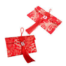 Pack of 4 Wedding Fabric Red Envelope Red Purse Lucky Money Cards Purse Chinese Red Envelope Festival Red Package Purses Red Purse Kids Red