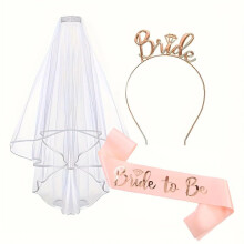 Bridal Ribbons and Veils Hen Party Accessories, Wedding Hen Decorations, Bride's Hen Decor, Hen Night Party Games