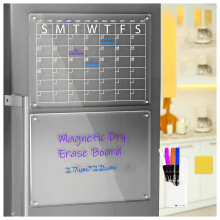 Weekly Planner Refrigerator, 43 X 30 cm, 2 Sets Wipeable, With 4 Markers